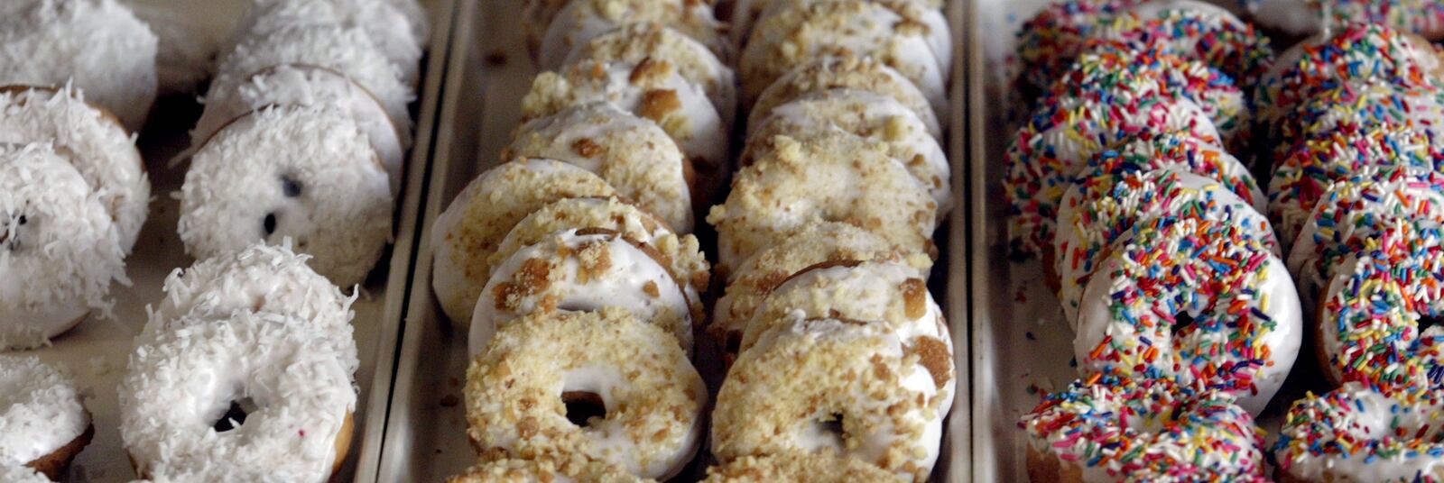 Jim’s Donut Shop is located at 122 E. National Road in Vandalia. STAFF PHOTO BY BILL REINKE.