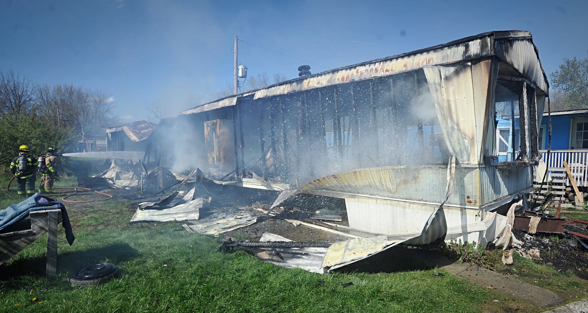 Fire destroys trailer