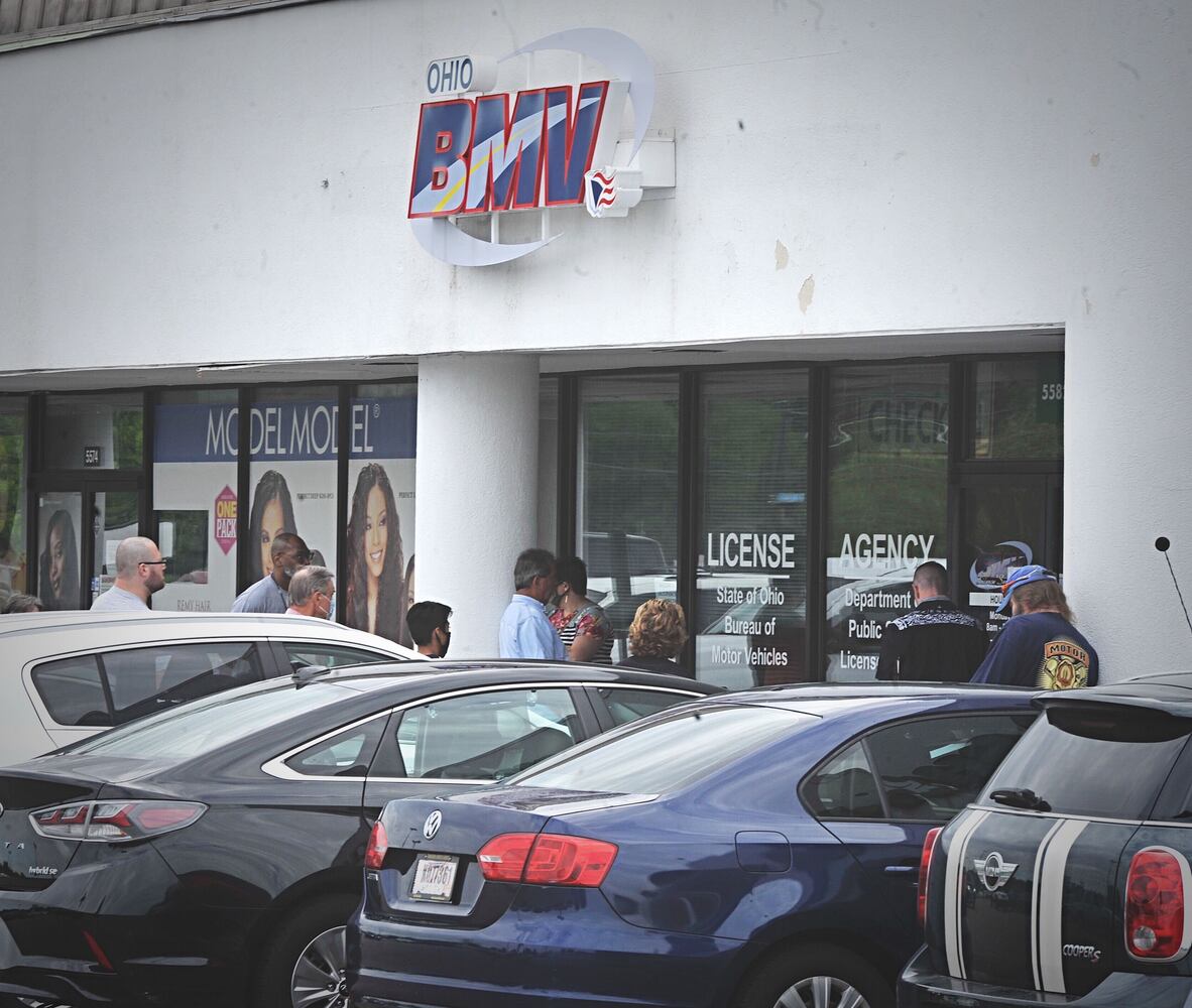 PHOTOS: Long lines as state BMV offices reopen after coronavirus shutdowns