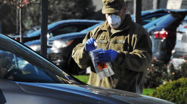 Ohio has reported more than 300,000 cases of the COVID-19 virus during the pandemic, and the near 13,000 cases reported in Butler makes it one of the highest 88 counties in the state. There have been numerous pop-up testing facilities around the county, like Wednesday's at Fort Hamilton Hospital in Hamilton. NICK GRAHAM/STAFF