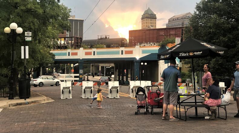 Leadership with the U.S. Conference of Mayors later this week are expected to visit Out on 5th, the pedestrian promenade in the Oregon District on the weekends. CORNELIUS FROLIK / STAFF