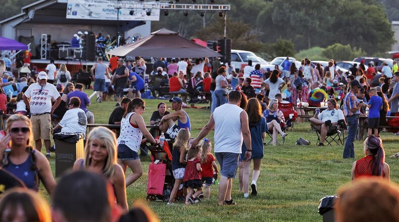 Last year the city of Middletown held its Independence Day festival with music by Dayton Funk All Stars, a skydiving performance by Team Fastrax and fireworks at Smith Park. The city may use some of its American Rescue Plan Act (ARPA) funds to help with similar community events. NICK GRAHAM/STAFF