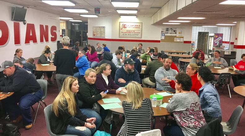 A recent pre-inauguration student field trip meeting at Carlisle High School covered everything but an assurance that all going will have tickets to the Washington, D.C., ceremony. Regardless, the students — which include high school seniors from Madison, Butler Tech and Miamisburg — are busing off Wednesday for their four-day trip to the nation’s capital. MICHAEL D. CLARK/STAFF