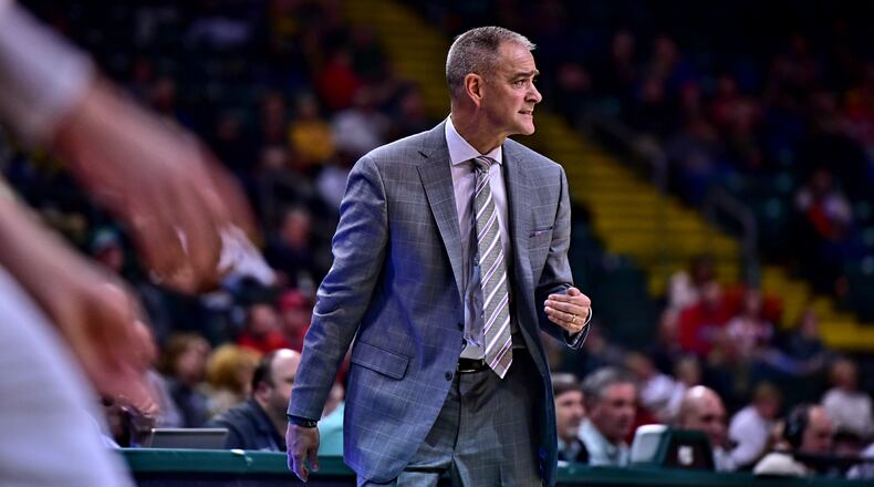 Wright State coach Scott Nagy on the sideline in a game against Miami on Dec. 5, 2018, at the Nutter Center. Joseph Craven/CONTRIBUTED