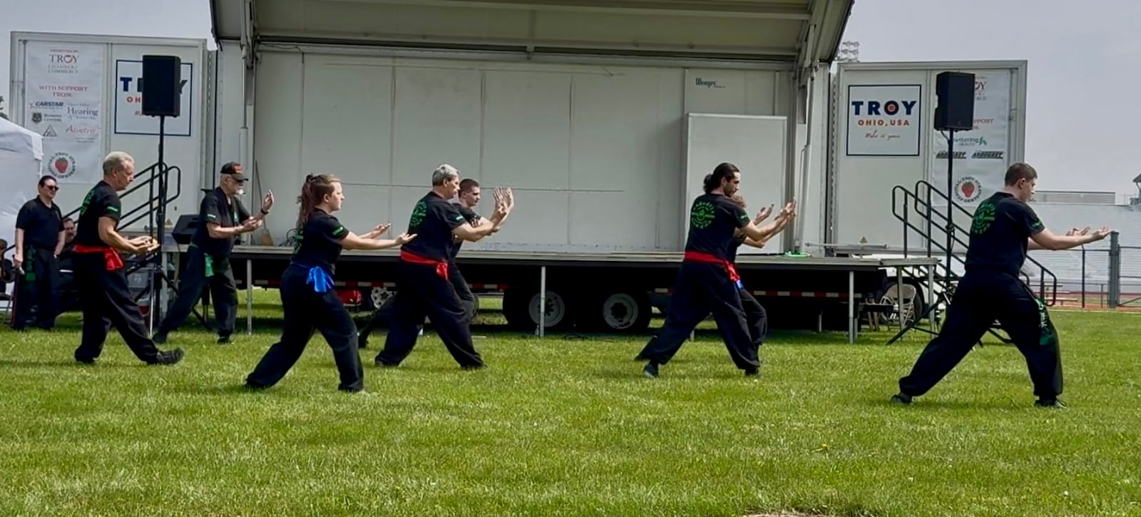 The Kong Hoi Kung Fu Association offered tai chi at the Troy Strawberry Festival. CONTRIBUTED