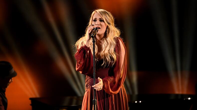 LOS ANGELES, CA - OCTOBER 09:  Carrie Underwood performs onstage during the 2018 American Music Awards at Microsoft Theater on October 9, 2018 in Los Angeles, California.  (Photo by Kevin Winter/Getty Images For dcp)