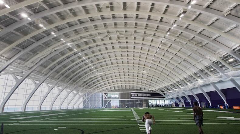 A look inside Northwestern University's new $270 million athletic center and field house designed by the Chicago office of Perkins+Will. (Chris Walker/Chicago Tribune/TNS)