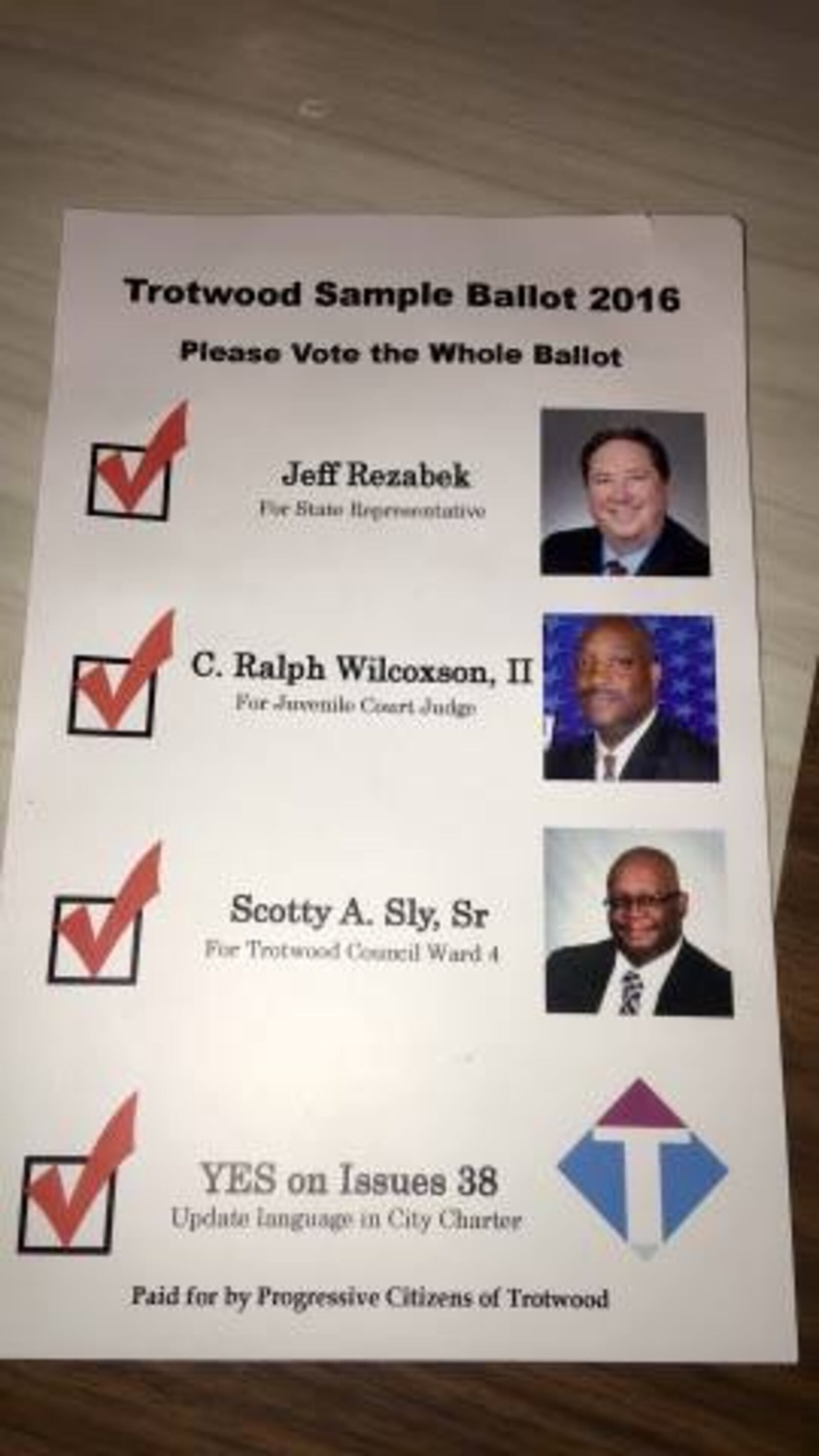 Trotwood election flier