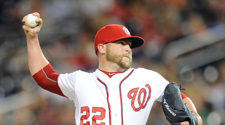 WASHINGTON, DC - JUNE 05: Drew Storen #22 of the Washington Nationals pitches in the ninth inning for his 18th save during a baseball game against the Chicago Cubs at Nationals Park on June 5, 2015 in Washington, DC. The Nationals won 7-5. (Photo by Mitchell Layton/Getty Images)