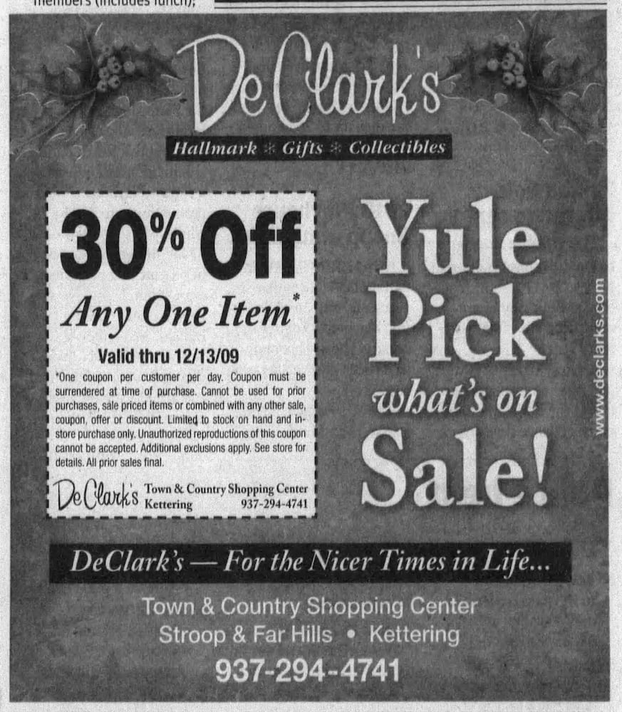 Town and Country shopping center advertisements