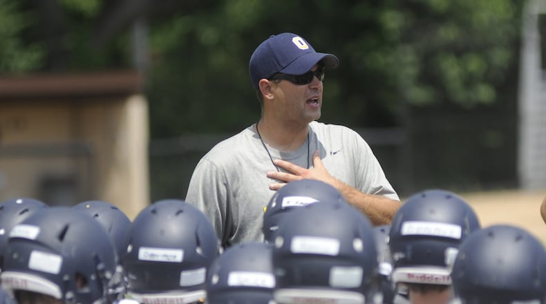 Oakwood High School has beaten Franklin twice in coach Butch Snider’s three seasons as the Lumberjacks’ head coach. MARC PENDLETON / STAFF