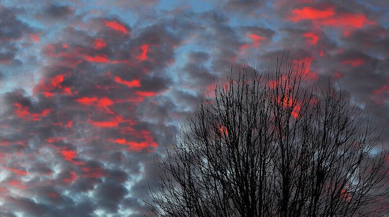 It looked like fire in the sky Thursday, Feb. 8, 2024. MARSHALL GORBY\STAFF