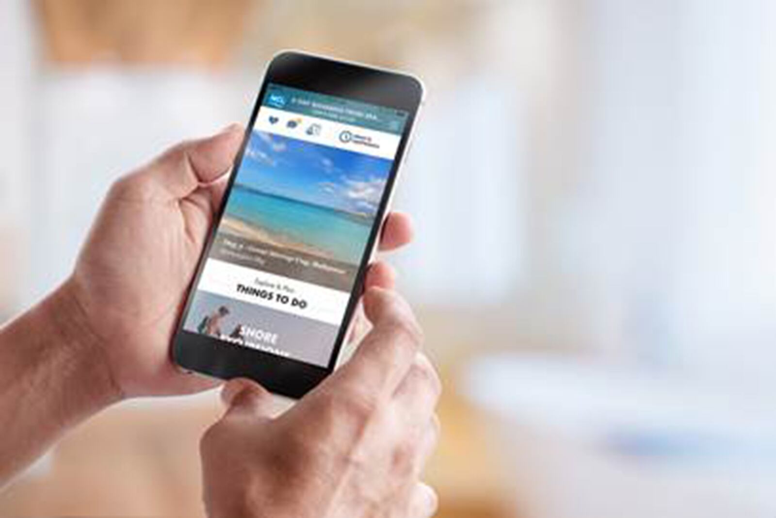 The homescreen of Norwegian Cruise Line's new app, Cruise Norwegian, which is already available on the Norwegian Sky. (Norwegian Cruise Line)