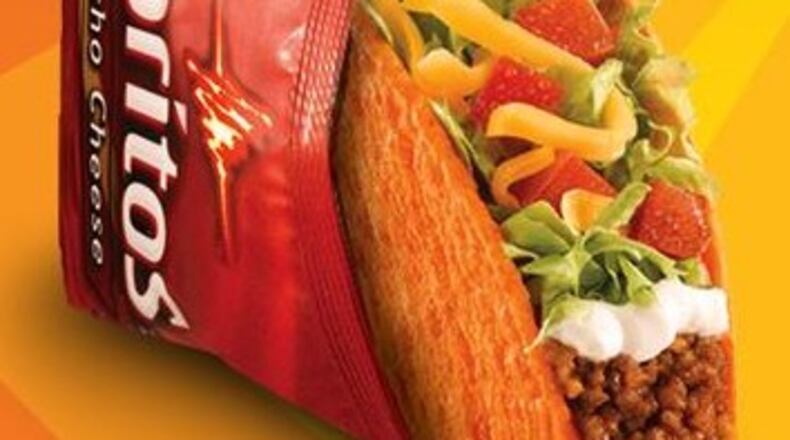 A Taco Bell Doritos Locos Taco.