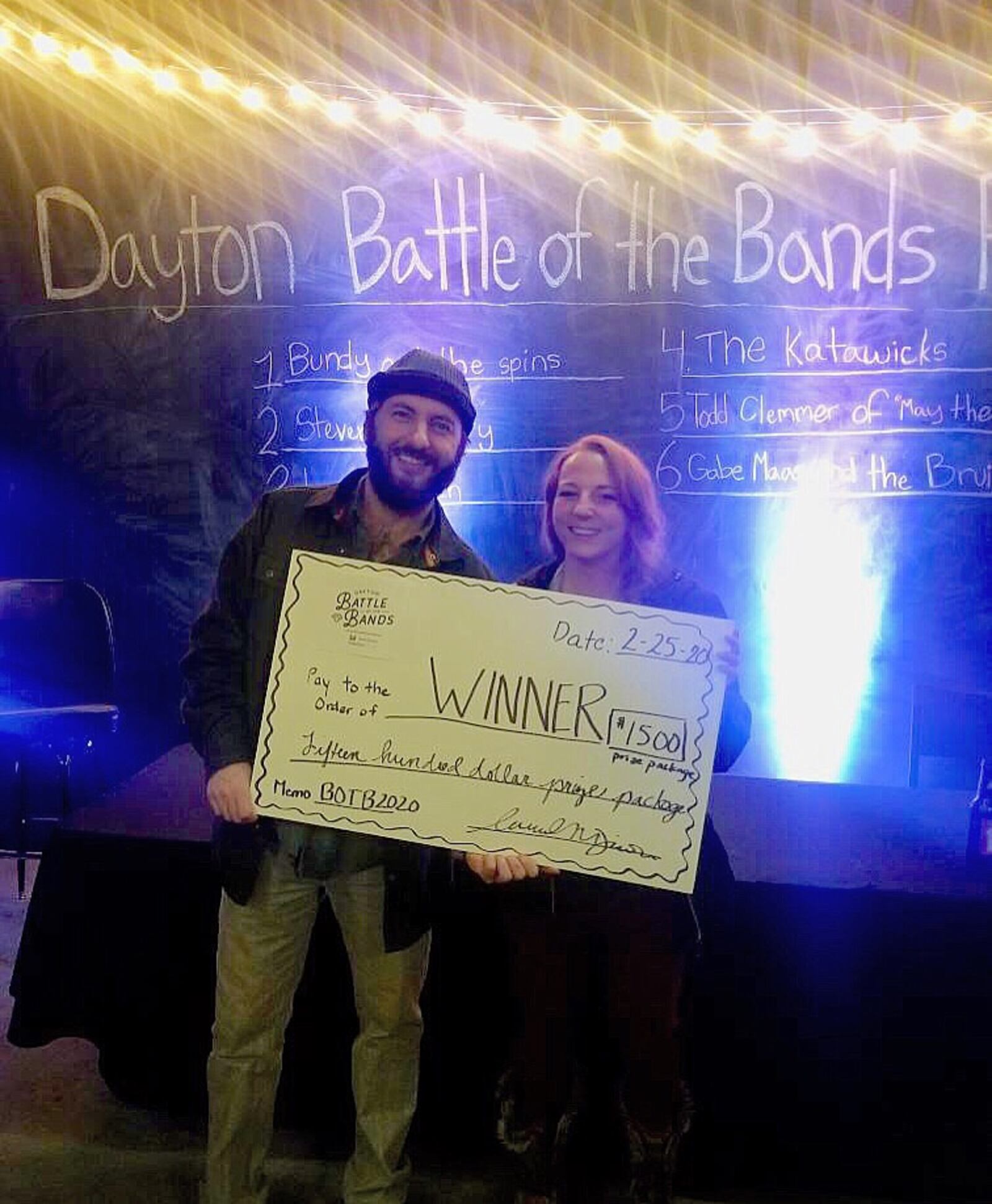 The folk duo the Katawicks took the top prize in 2020 in the first year of the Dayton Battle of the Bands, returning for a fourth installment at The Brightside in Dayton on Thursday Jan. 18.