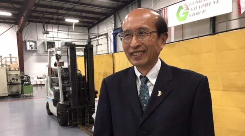 Global Graphene Group (G3) founder Bor Jang at G3’s McCook Avenue production facility last year. THOMAS GNAU/STAFF