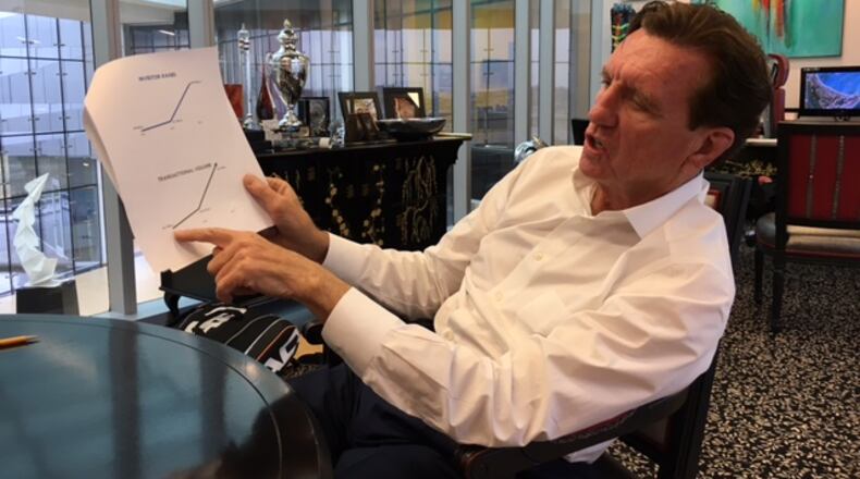 Larry Connor, managing partner behind The Connor Group, talked earnings — lots of earnings — in a 2017 interview. THOMAS GNAU/STAFF