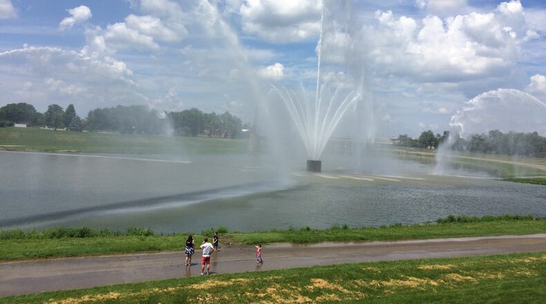 The fountains at RiverScape MetroPark. CORNELIUS FROLIK / STAFF