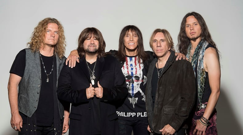 Frank Hannon, (left to right) Brian Wheat, Jeff Keith, Troy Luccketta and Dave Rudd of Tesla, which was number 22 on VH1’s 100 Greatest Artists of Hair Metal, brings its Let’s Get Real Tour to Hobart Arena in Troy on Friday, Oct. 15. CONTRIBUTED