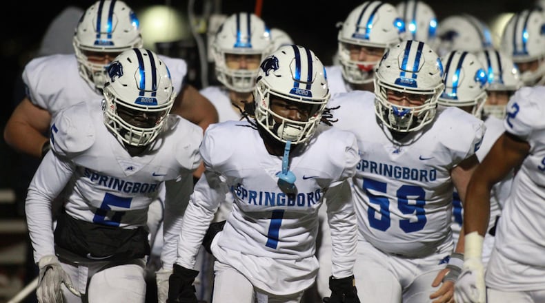Springboro against Dublin Jerome in the first round of the Division 1, Region 2 playoffs on Friday, Nov. 8, 2019, in Dublin.