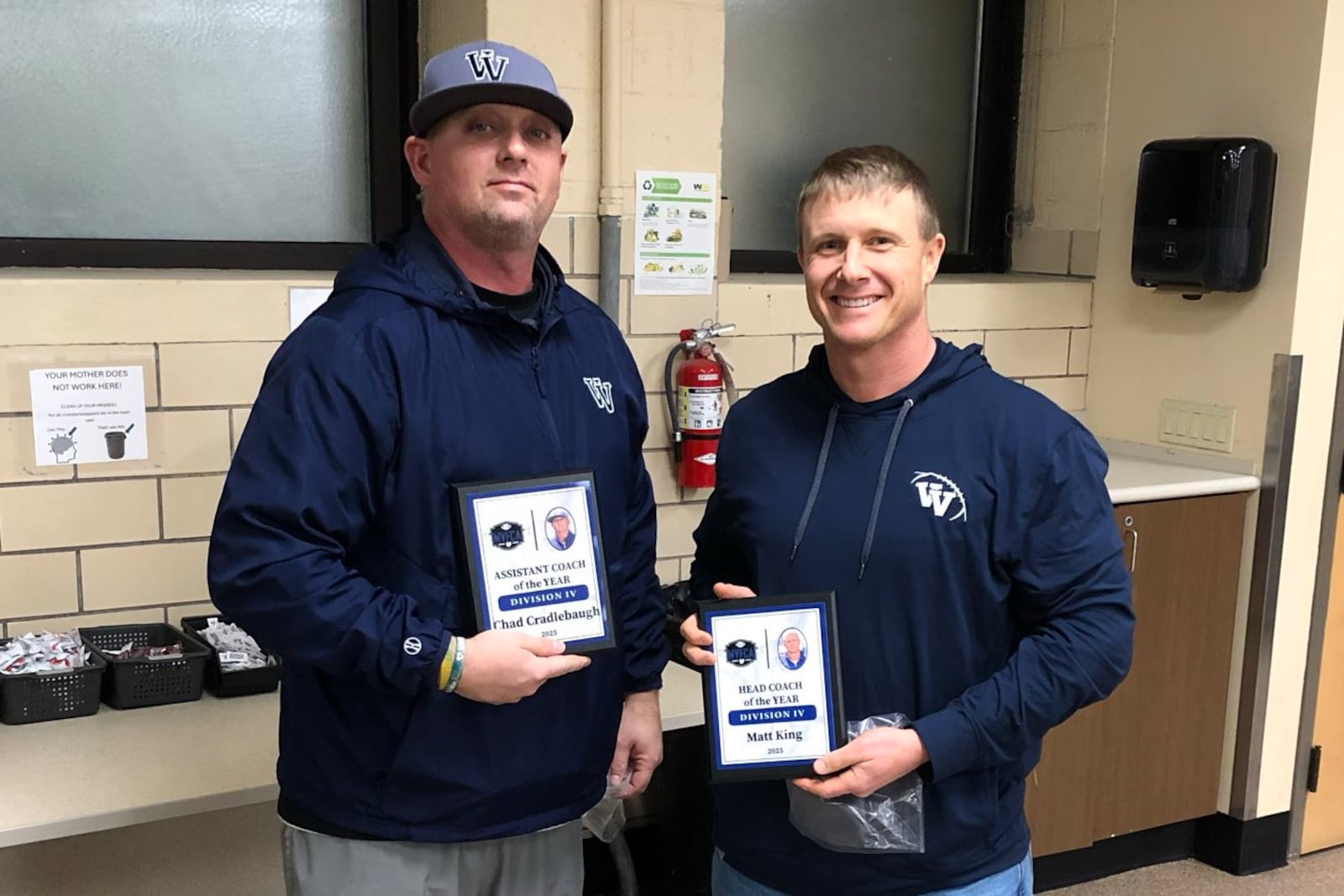 Valley View head coach Matt King is the MVFCA Coach of the Year in D-IV, and had assistant Chad Cradlebaugh also honored. CONTRIBUTED MVFCA