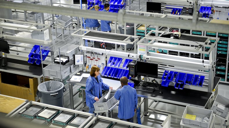 Festo Corp. has opened their new assembly plant and technologically-advanced warehouse in Mason. NICK GRAHAM/STAFF