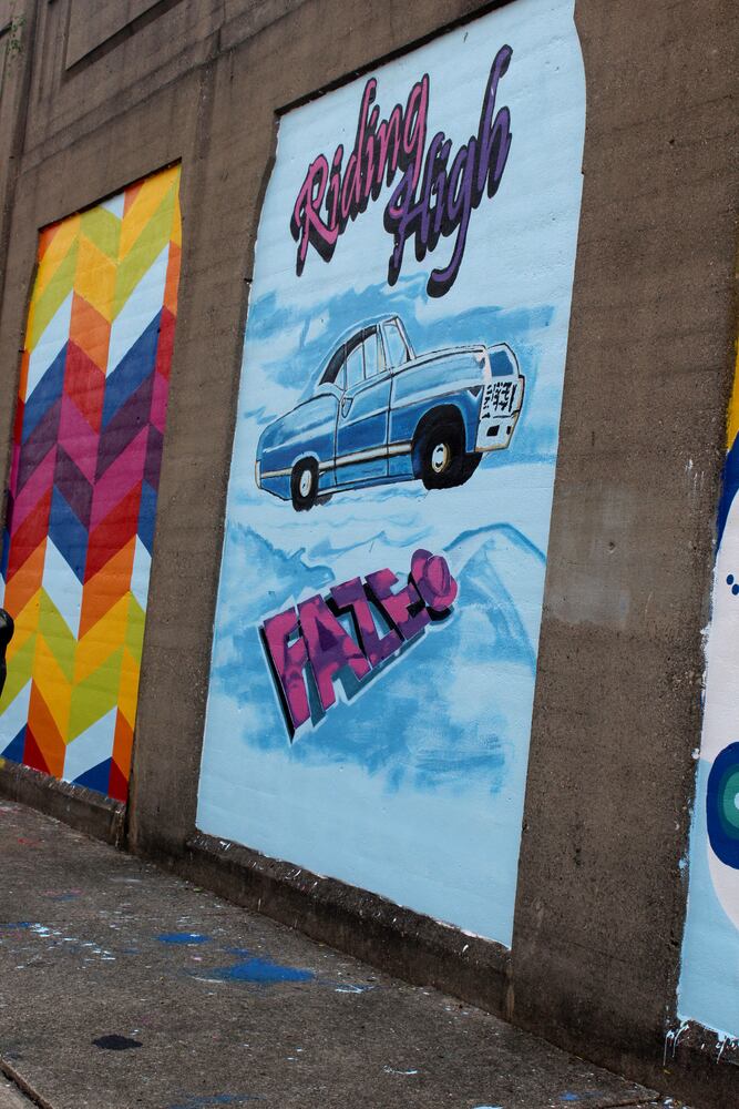 Photos: this Dayton wall is getting funky