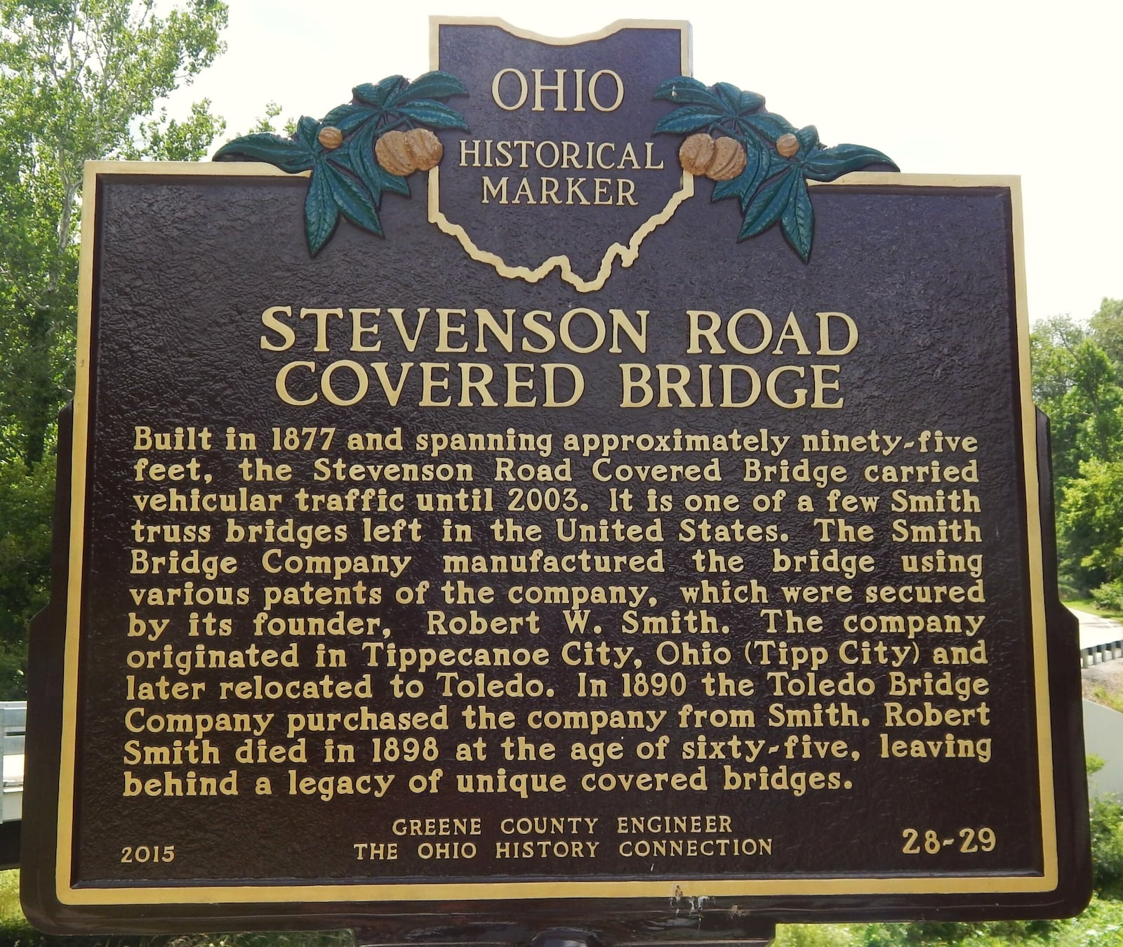 Historic spots in Dayton: Stevenson Road Covered Bridge in Xenia. Source: RemarkableOhio.org