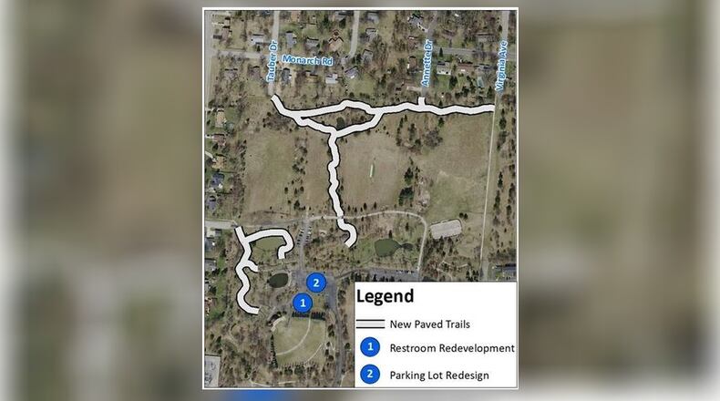 Centerville is seeking to expand trails, trail-head facilities and signage in its largest park. CONTRIBUTED