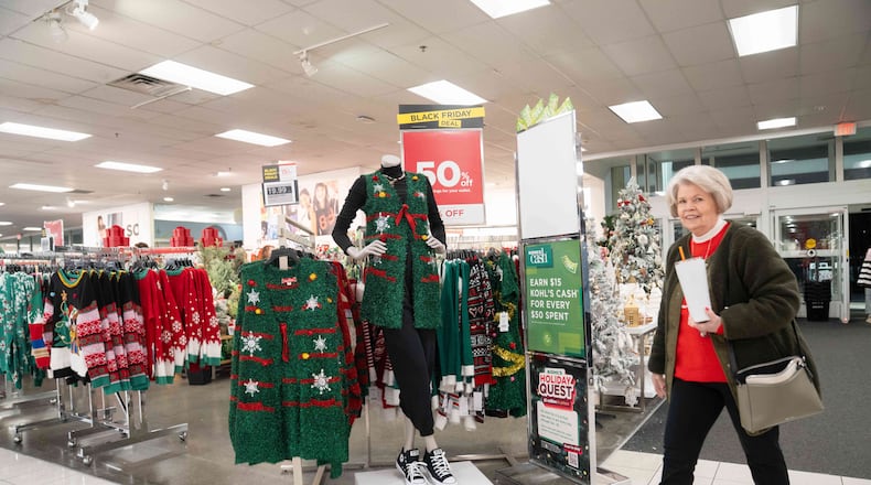 FILE - Shoppers browse through Kohl's department store for Black Friday deals, Nov. 28, 2025, in Woodstock, Ga. (AP Photo/Megan Varner, File)