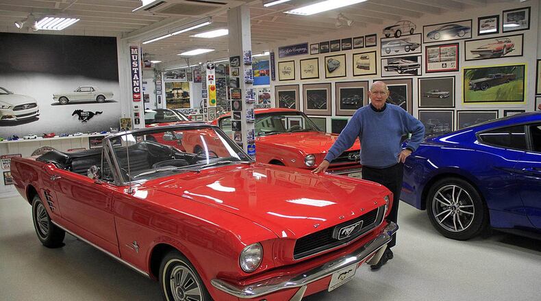 Tipp City native Gale Halderman has been named grand marshal of the 12th annual Concours d’Elegance at Dayton History and will be at the event all day Sept. 16. It was Halderman s pencil sketch in 1962 that made the final cut and became the design for the legendary Ford Mustang, which has now sold more than 8 million cars among six design generations. Contributed photo