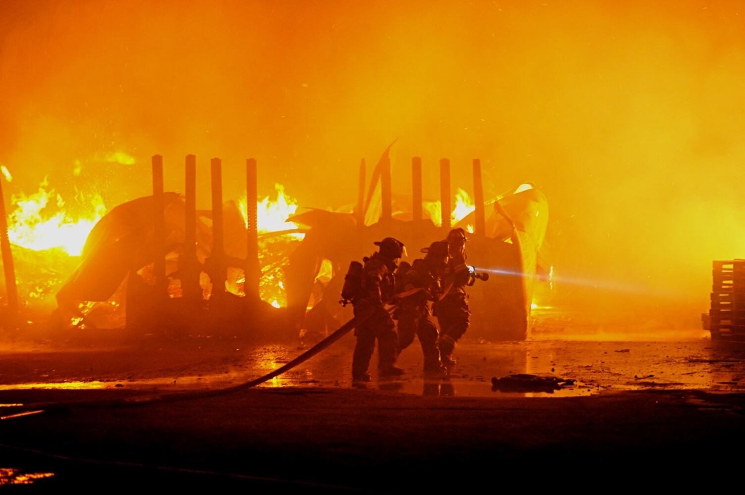 PHOTOS: Flames seen in BDL Supply fire in South Charleston