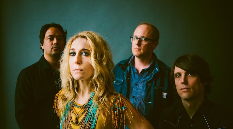 Austin-based roots rock band Heartless Bastards, (left to right) Mark Nathan, Jesse Ebaugh, Erika Wennerstrom and Dave Colvin, performs at Oddbody's Music Room in Dayton on Saturday, March 5. CONTRIBUTED