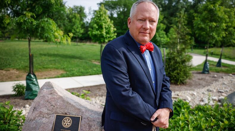 Community Gem Kelly McDonald is a member of the Centerville Rotary. JIM NOELKER/STAFF