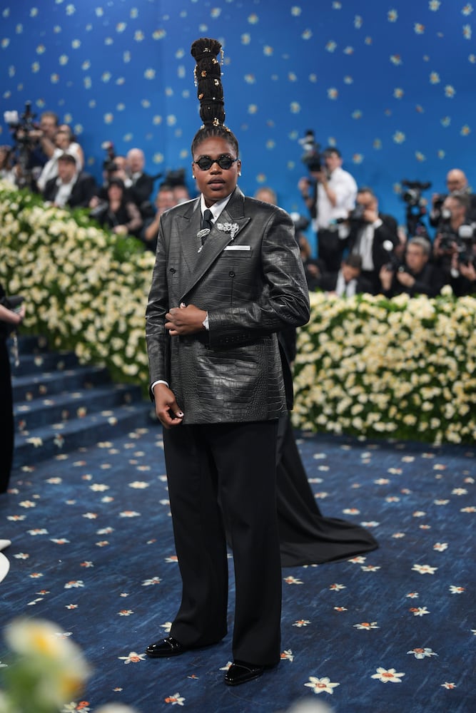 Jonquel Jones of the New York Liberty attends the Metropolitan Museum of Art's Costume Institute benefit gala in New York on Monday, May 5, 2025. (Amir Hamja/The New York Times)