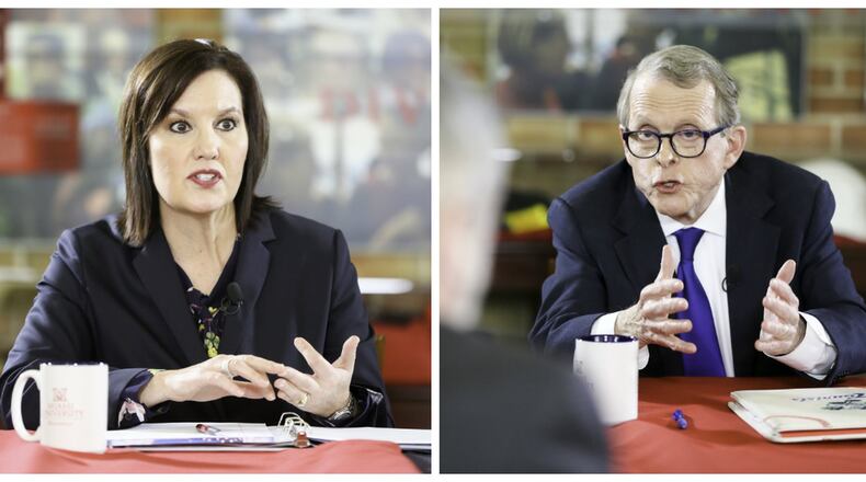 Ohio Lt. Gov. Mary Taylor and Ohio Attorney General Mike DeWine GREG LYNCH/JOURNAL-NEWS