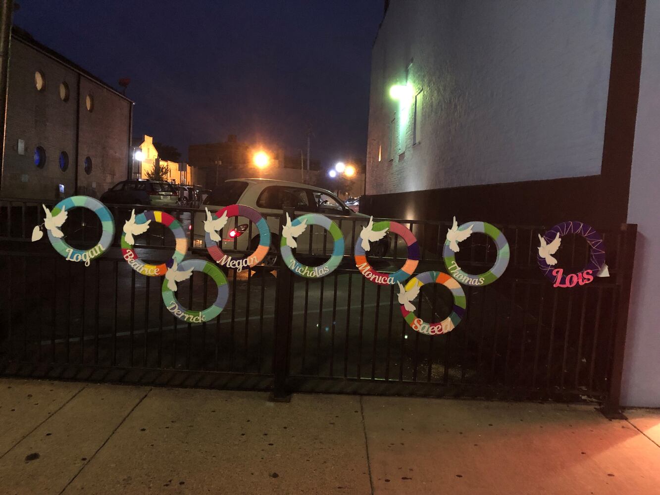 Dayton Oregon District yarn bombing promotes positive messages, community healing