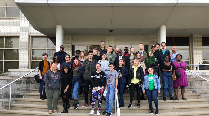 As part of a collaboration between Cox Media Group Ohio and the Greater Dayton Association of Black Journalists, Bosnian students participated in a mini journalism boot camp at Cox Media Center last weekend. The Dayton Mediation Center with help from the Dayton Sister City Committee brought 18 Bosnian students to town thanks to a U.S. State Department grant for the Four Cities Youth Leader Academy.