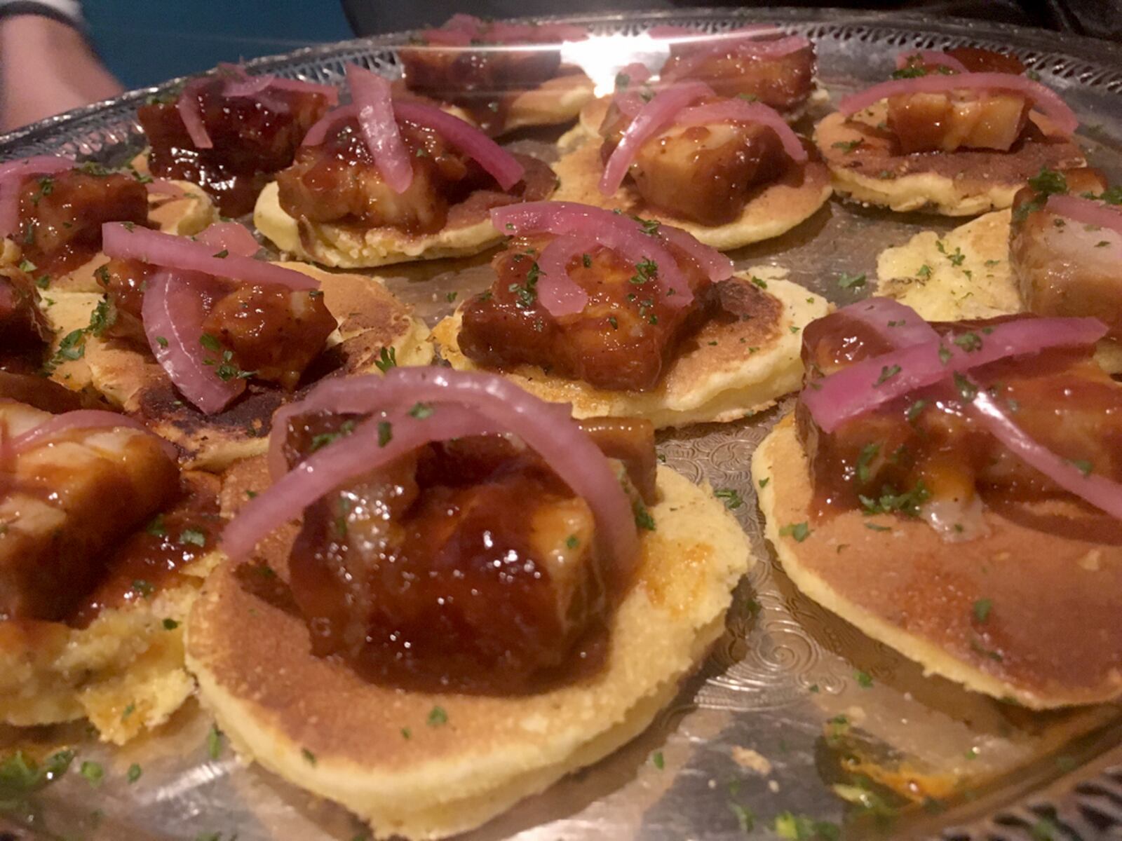 These pork belly appetizers were served during a VIP reception for Watermark in Miamisburg.