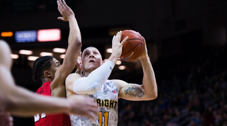 Wright State’s Loudon Love battles inside against Youngstown State at the Nutter Center on Jan. 18, 2020. Joseph Craven/WSU Athletics