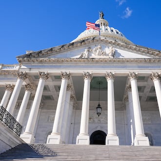 The U.S. Capitol is photographed on 37th day of the government shutdown, Thursday, Nov. 6, 2025, in Washington. (AP Photo/Mariam Zuhaib)