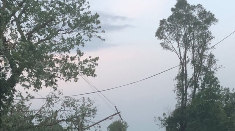 Parts of Westbrook Road were closed due to downed trees and power lines. CONTRIBUTED