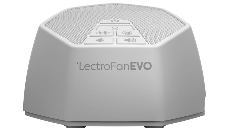 Adaptive Sound Technologies’ LectroFan EVO has 22 unique digital sounds to neutralize unwanted noises; fan sounds, 10 white noises and two ocean surf sounds. (Handout/TNS)