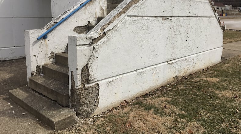 The Carl H. Benner Field House in Xenia will be getting renovation work on the masonry exterior after the Xenia school board approved a $654,150 contract for the work. RICHARD WILSON/STAFF