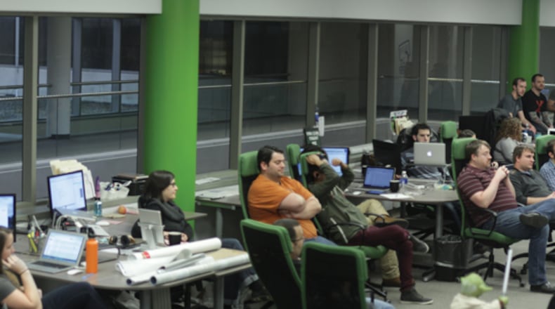 A Marxent photo of the company’s team in their offices in Miami Valley Research Park. CONTRIBUTED