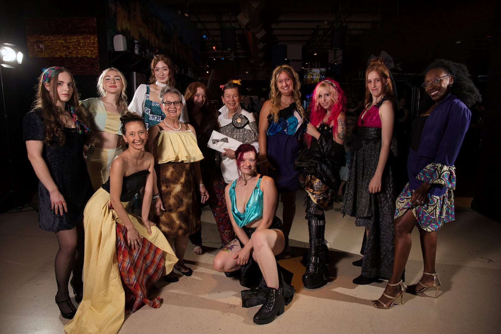 12 local designers competed in Project Clash — a 10-hour marathon sewing competition on Sept. 27 at Bar Granada in Dayton. Pictured are the finished looks (PHOTO COURTESY: ERNIE MUELLER).