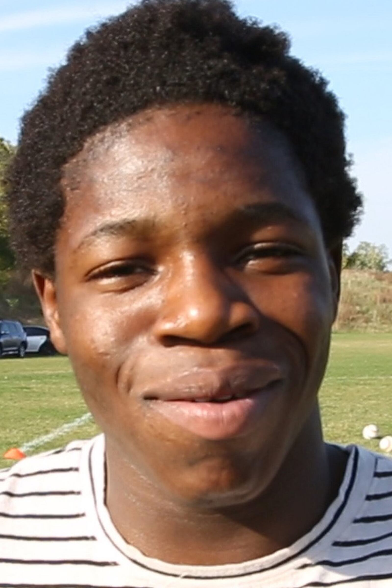 Mbo “Love” Kapepula, from South Africa, is a member of the Belmont High School Boys Soccer Team. TY GREENLEES / STAFF
