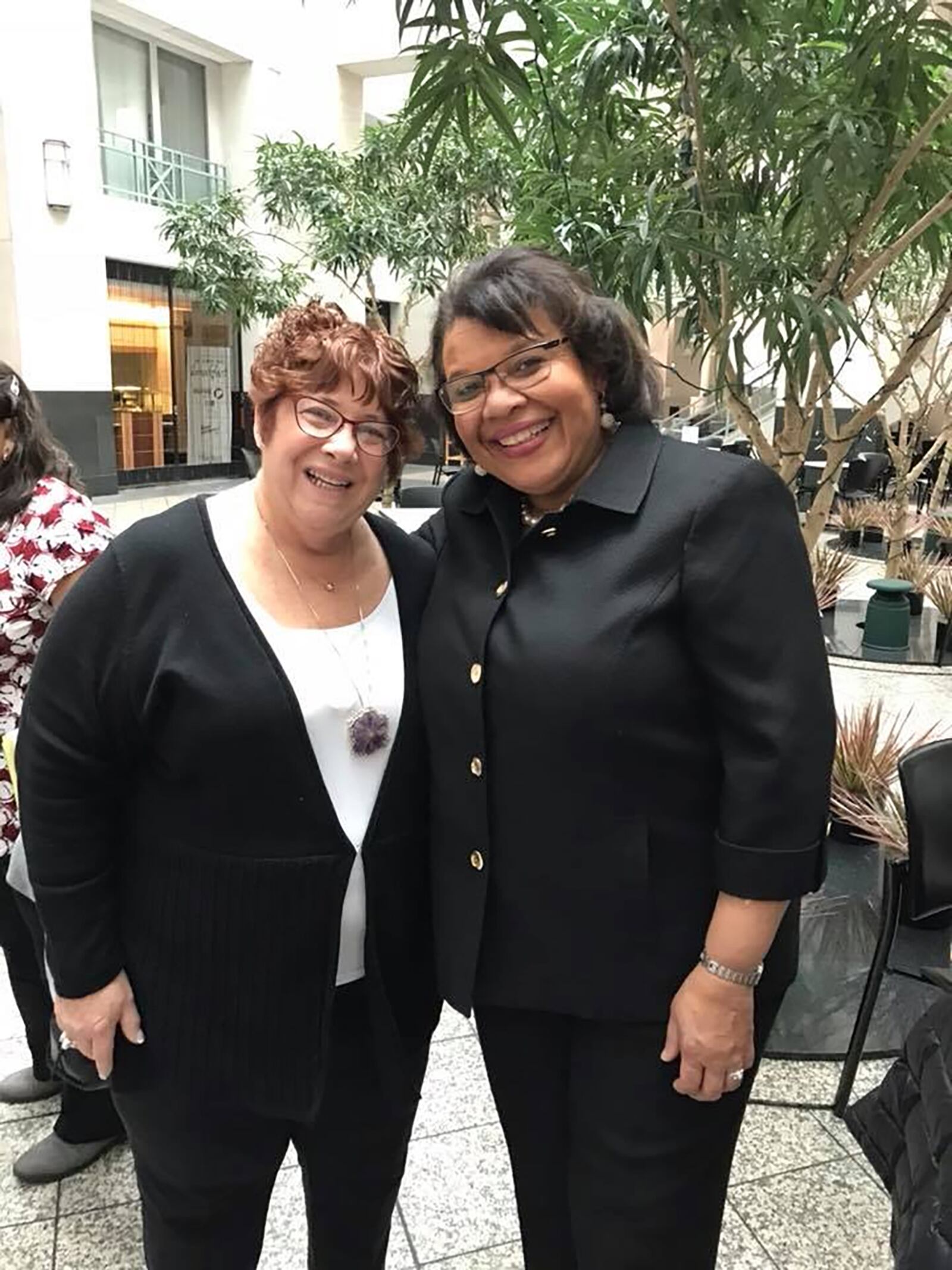 Watson (L) and Princess Moss, the national vice president of the NEA. Watson served as the local vice president for the NEA for many years during her teaching career.