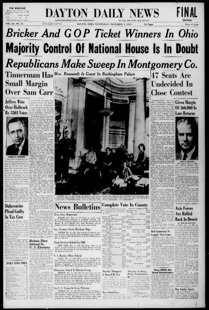 Election results front pages