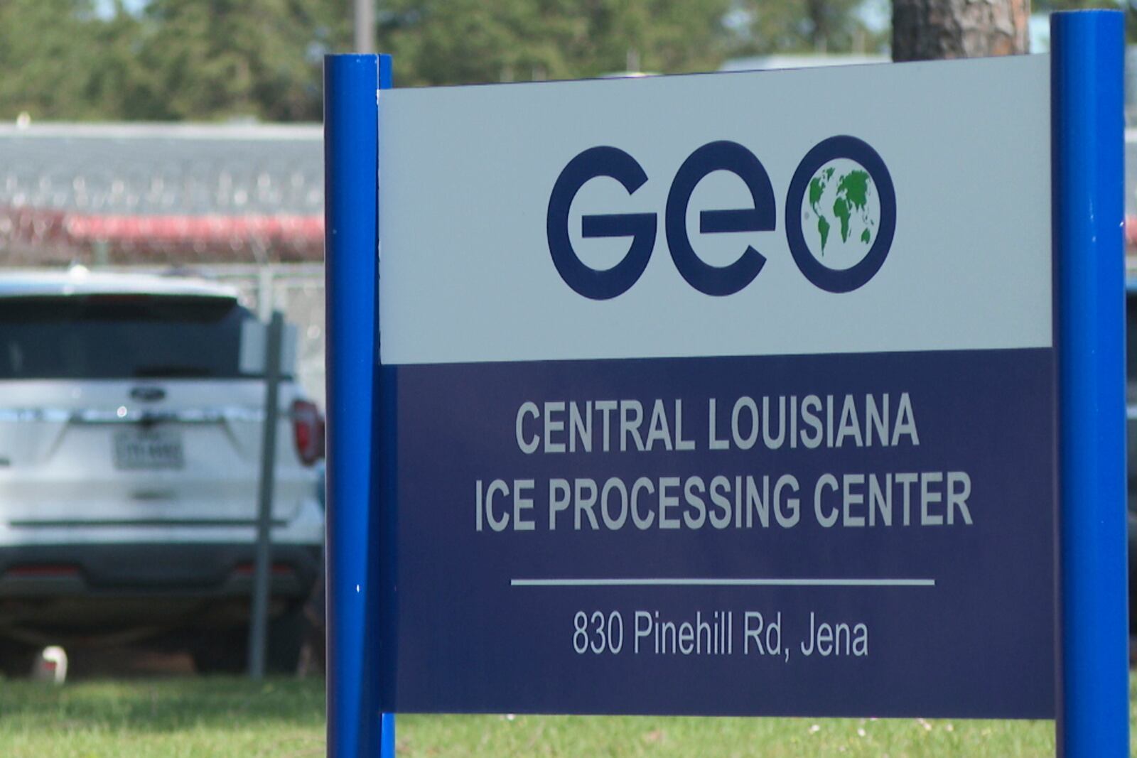 The Central Louisiana ICE processing facility in Jena, La., where Columbia University student Mahmoud Khalil is being held, is shown Tuesday, April 8, 2025. (AP Photo/Stephen Smith)